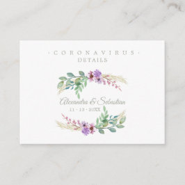 Covid19 Details Sophisticated Lilac Chic Wreath Begleitkarte