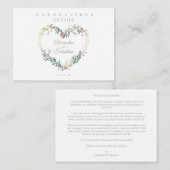 Covid19 Details Sophisticated Pink Chic Heart Begleitkarte (Vorne/Hinten)