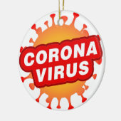 Covid19 Keramik Ornament Circle CoronaVirus Text (Links)