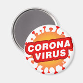 Covid19 Magnet CoronaVirus Text Structure Circle (Vorderseite/Rückseite)
