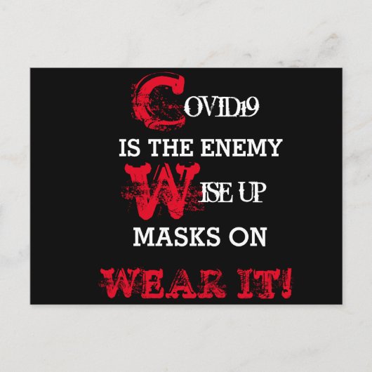 COVID19 POSTCARD POSTKARTE (Vorderseite)