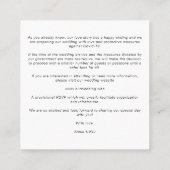 Covid19 Trendy Be our Guest Chic Romantic 3 Photos Quadratische Visitenkarte (Rückseite)