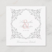 Covid19 Wedding Details Classic Elegant Flourish Begleitkarte (Vorderseite)