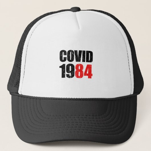 Covid 1984 truckerkappe (Vorderseite)
