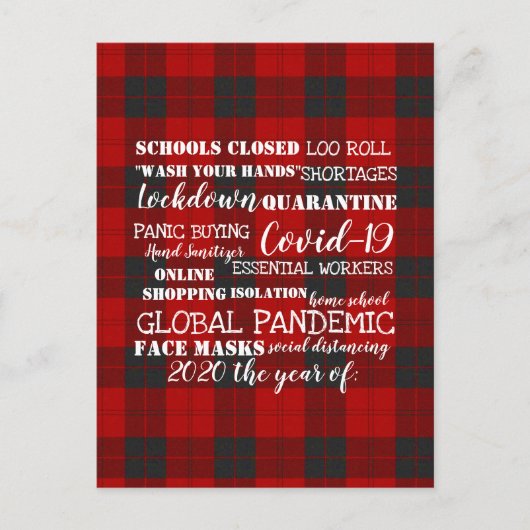covid-19 2020 Jahr der Schließfächer Postkarte (Vorderseite)