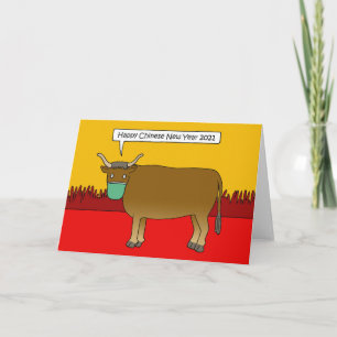 Covid 19 Chinesisches Neujahr des Ochs 2033 Karte