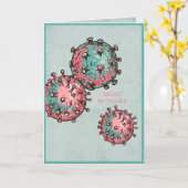 Covid 19 Corona-Virus | Gute Besserung | Förderung Karte (Gelbe Blume)