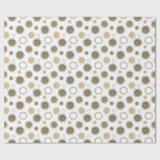 COVID-19 Corona Virus Muster Gold Geschenkpapier (Flach)