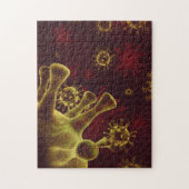 Covid-19 Coronavirus Virus Verbreitung als medizin Puzzle (Vertikal)