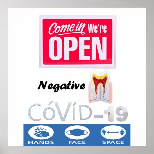 Covid 19 Dentist Open Sign Poster Matte (Vorne)