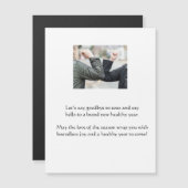 Covid 19 Elbow Bump Holiday Grußkarte Magnetkarte (Vorne/Hinten)