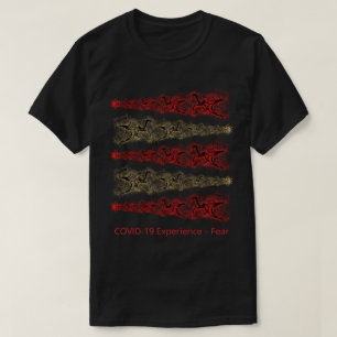 COVID-19 Erfahrung, Angst, Virus, Red & Gold T-Shirt