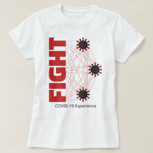 COVID-19 Erfahrung, Kampf, Rot & Schwarz, Virus T-Shirt