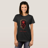 COVID-19 Erfahrung, Red & Black Skull, Survivor T-Shirt (Vorne ganz)