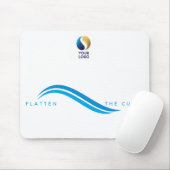 Covid-19 Flatten Sie die Kurve um Ihr Logo hinzuzu Mousepad (Mit Mouse)