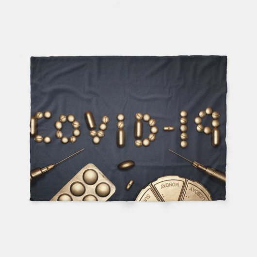 Covid-19 Fleecedecke (Vorderseite (Horizontal))