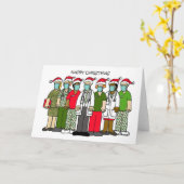 Covid 19 Frohe Weihnachts Medical Team Karte (Gelbe Blume)