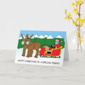 Covid 19 Frohe Weihnachtsfreund, Weihnachtsmann Ca Karte (Gelbe Blume)