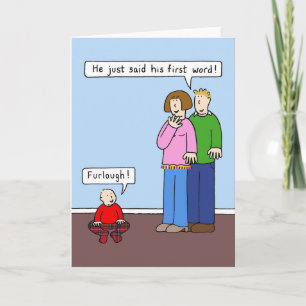 Covid 19 Furlough Cartoon Spaß Karte