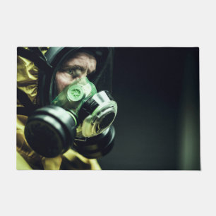 Covid 19 Gasmaske Bodenmatte Fußmatte