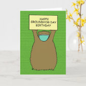 Covid 19 Groundhog Tag Geburtstag Karte (Gelbe Blume)