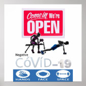 Covid 19 Gymnasium Open Sign Poster Matte (Vorne)