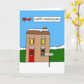 Covid 19 Happy Hanukkah Selbstisolation House Karte (Gelbe Blume)