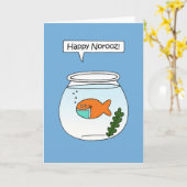 Covid 19 Happy Noroz Goldfish Spaß Karte (Gelbe Blume)