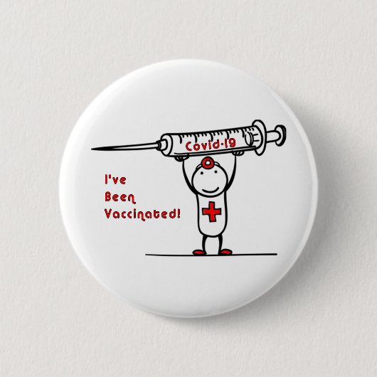 Covid-19 Impfknopf Button (Vorderseite)