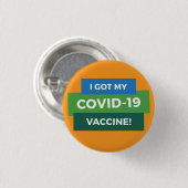 COVID-19 Impfstoff Button (Vorne & Hinten)