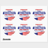 Covid 19 Impfung Runder Aufkleber (Blatt)