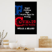 COVID-19 IST UNSER ENEMY POSTER (Küche)