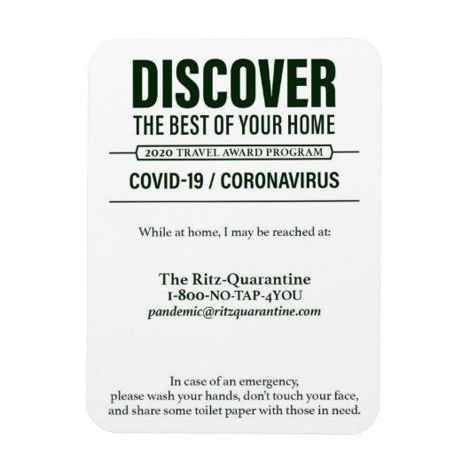 Covid-19 Magnet / Version 2 (Vertikal)