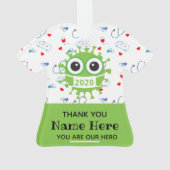 Covid -19 Ornament - Nurse-Ornamente (Rückseite)