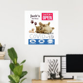Covid 19 Pet Store Open Sign Poster Matte (Heimbüro)
