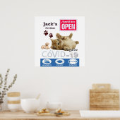 Covid 19 Pet Store Open Sign Poster Matte (Küche)