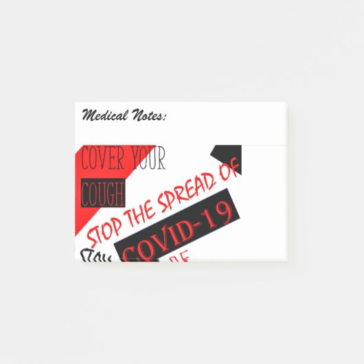 Covid-19 Post-it Klebezettel (Vorderseite)