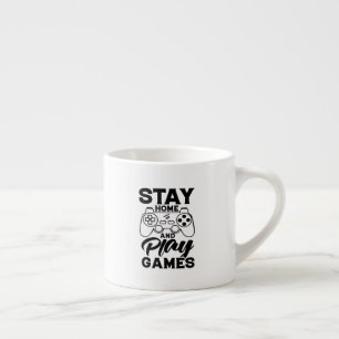 COVID 19 Quarantäne Gamer Geschenk - Bleib Zu Haus Espressotasse
