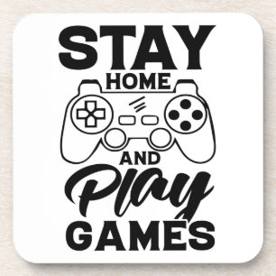 COVID 19 Quarantäne-Gamer-Geschenk - Bleib zu Haus Getränkeuntersetzer