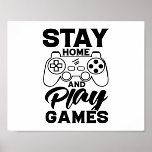 COVID 19 Quarantäne-Gamer-Geschenk - Bleib zu Haus Poster