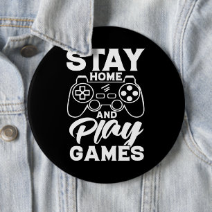 COVID 19 Quarantine Gamer Gift - Bleibe auf Zuhaus Button