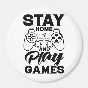 COVID 19 Quarantine Gamer Gift - Bleibe auf Zuhaus Magnet