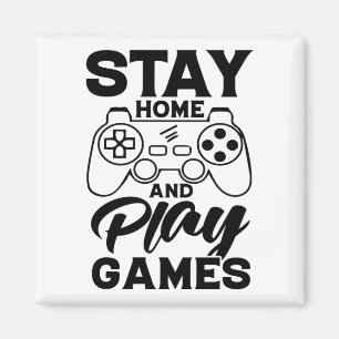 COVID 19 Quarantine Gamer Gift - Bleibe auf Zuhaus Magnet
