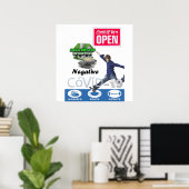 Covid 19 Real Anwesen Store Open Sign Poster Matte (Heimbüro)