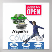 Covid 19 Real Anwesen Store Open Sign Poster Matte (Vorne)