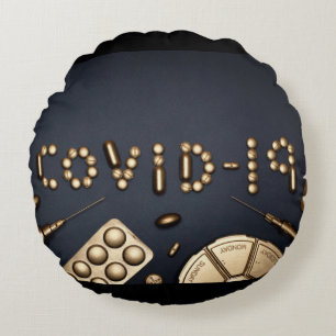 Covid-19 Rundes Kissen