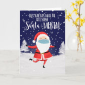 Covid-19 Santa Maske extra sentimental Karte (Gelbe Blume)