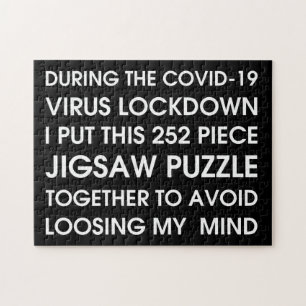 COVID-19 ~ Schwarz-Weiß-Typografie Puzzle
