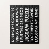 COVID-19 ~ Schwarz-Weiß-Typografie Puzzle (Vertikal)
