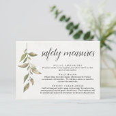 Covid 19 Sicherheitshinweise — Informationen über Begleitkarte (Stehend Vorderseite)